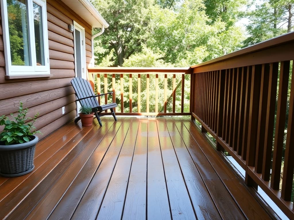 Deck power wash in Jefferson City — after