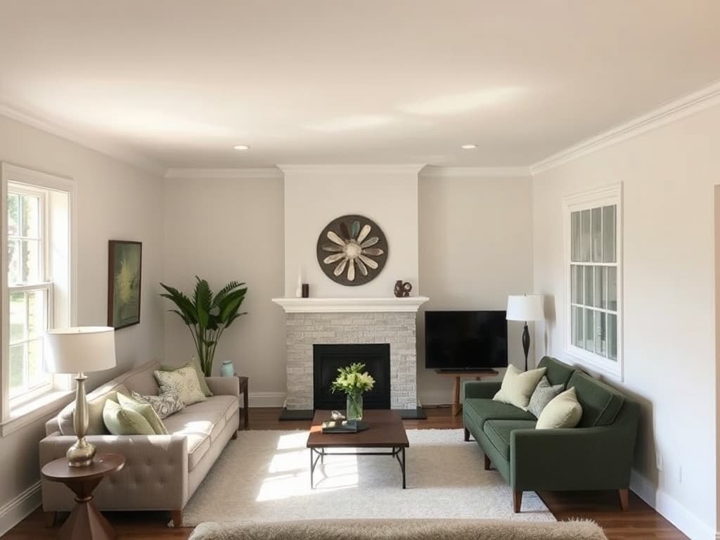 Living-room interior repaint in Columbia — after