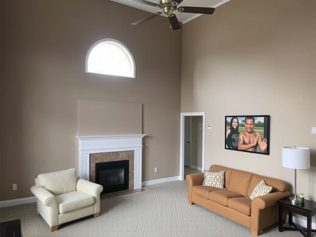 Living-room interior repaint in Columbia — before